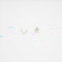 Sterling Silver Mini Mismatch Star And Moon Studs, thumbnail 8 of 12