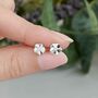 Tiny Forget Me Not Silver Stud Earrings, thumbnail 1 of 7