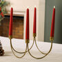 Gold Wave Four Section Candle Holder, thumbnail 1 of 4