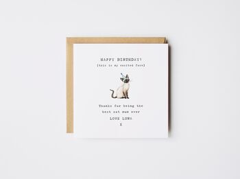 Personalised Birthday Excited Cat Card *Various Cat Breeds, 4 of 8