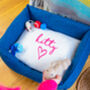 Personalised Name And Heart Cat Pet Bed, thumbnail 1 of 4