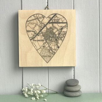 Customised Heart Shaped Map Print, 2 of 10