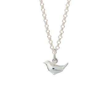 Sterling Silver Wren Bird Necklace, 8 of 8