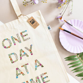One Day At A Time Illustrated Tote Bag, 2 of 9