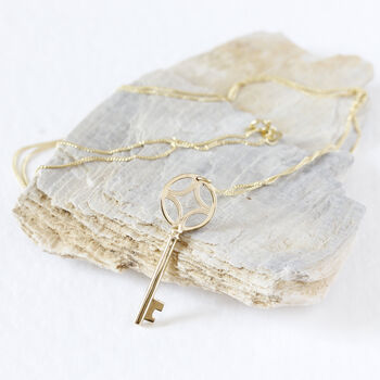 Key Necklace Silver/Gold Vermeil, 5 of 7