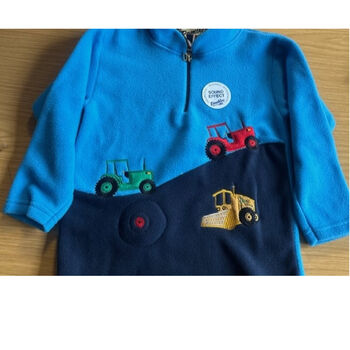 Hillside Tractors Embroidered Fleece With Sound Effect, 2 of 6