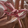 Cranberry Red Striped Seat Pads, thumbnail 6 of 6