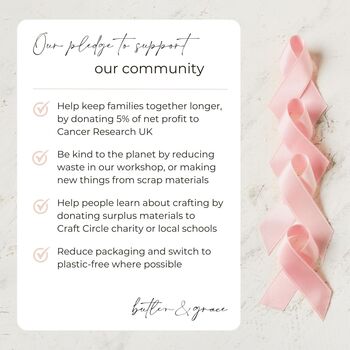 Pink Awareness Ribbon Bracelet Wristband, 8 of 8