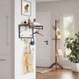 Industrial Wall Coat Rack With Shelf And Hanging Bar, thumbnail 3 of 10