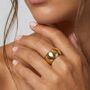 Thick Solid Dome Ring Smooth Band In 18k Gold, thumbnail 1 of 3