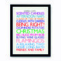 Personalised 'Favourite Things' Framed Print: Colours, thumbnail 1 of 6