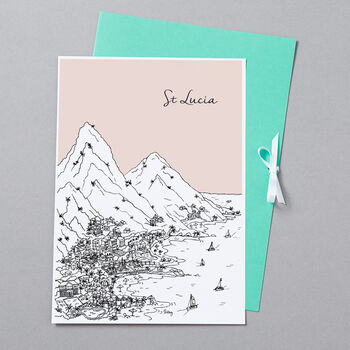 Personalised St Lucia Print, 5 of 9