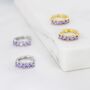 Minimalist Amethyst Purple Cz Huggie Hoop Earrings, thumbnail 4 of 11