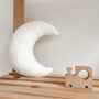 Boucle Moon Cushion Neutral Nursery Decor, thumbnail 1 of 5