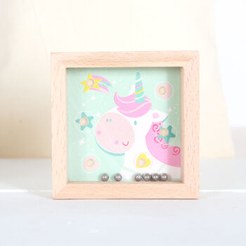 Unicorn Wooden Toy And Pad Set In Personalised Bag, 5 of 5