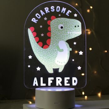 Personalised Dinosaur LED Colour Changing Light, 4 of 4