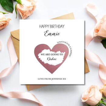 Birthday Surprise Reveal Scratch Off Card, Holiday Reveal, Colour Choices, 2 of 5