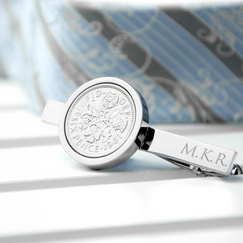 Personalised Lucky Sixpence Tie Clip, 3 of 3