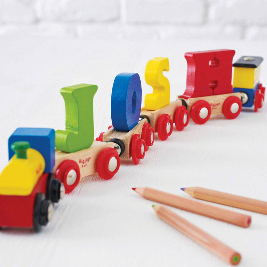 personalised train set for babies