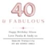 40th Birthday Gifts For Women, Personalised Candle 40 And Fabulous, thumbnail 10 of 10