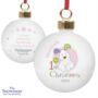 Personalised The Snowdog My 1st Christmas Pink Bauble, thumbnail 3 of 3