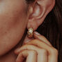 Diamond Palm Hoop Earrings, thumbnail 2 of 7