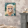 Lion In The Gold And Green Jungle Wall Art Print, thumbnail 3 of 5