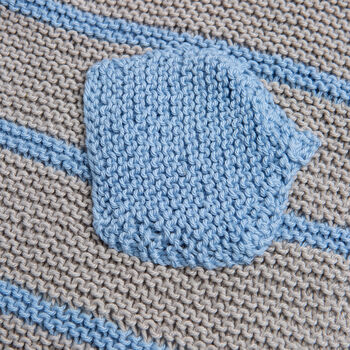 Baby Dinosaur Striped Blanket Easy Knitting Kit, 2 of 10