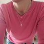 Tiny Sterling Silver Heart Necklace, thumbnail 2 of 9