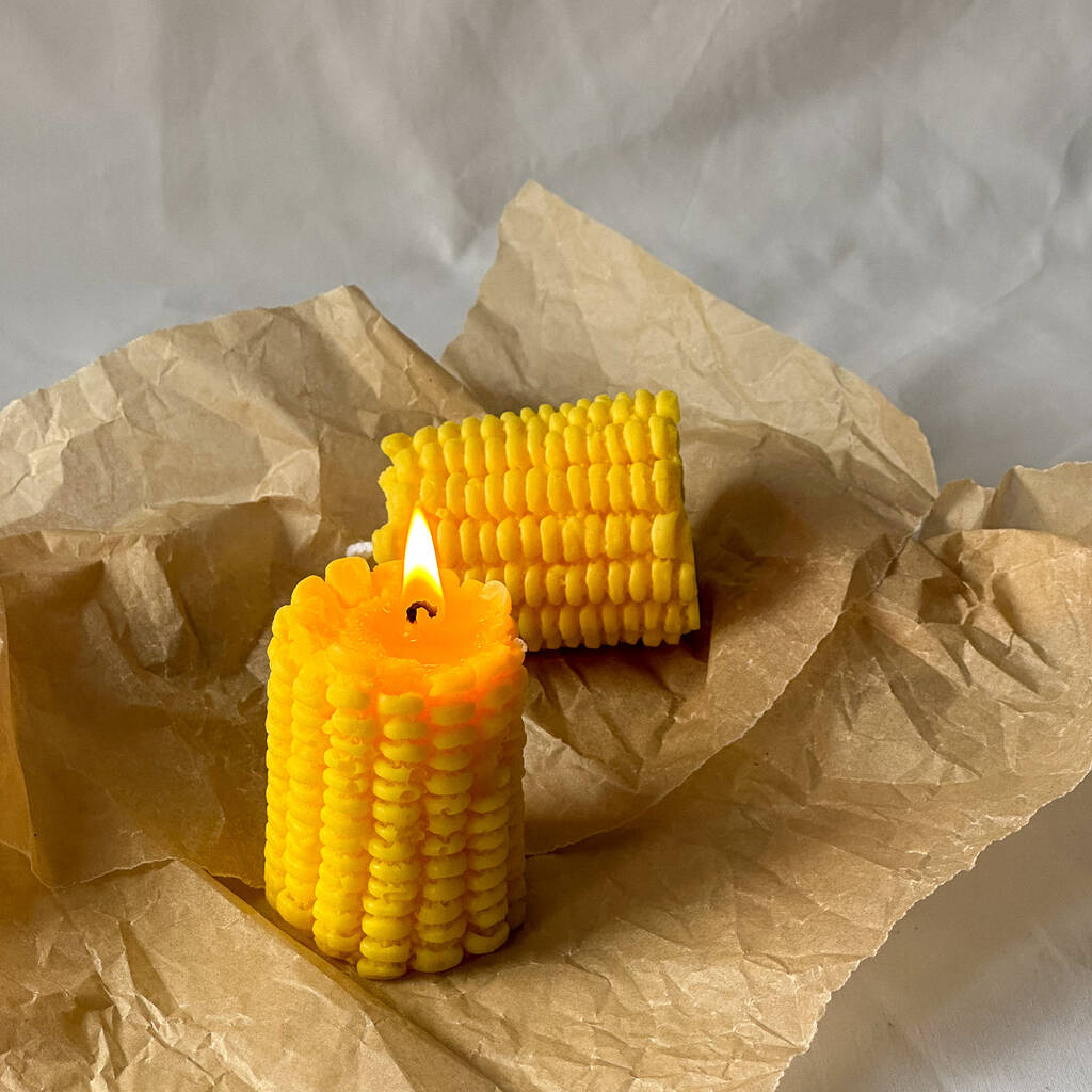 Corn Shaped Soy Wax Candle, 1 of 2