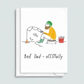 'Best Dad' Fishing Father's Day Card, 3 of 4
