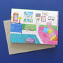 Colour Block Interior Greeting Card, thumbnail 1 of 2