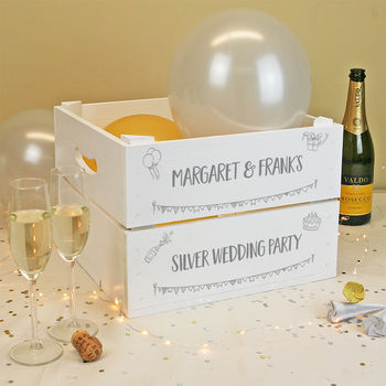 Personalised Celebration Crate With Metallic Text, 2 of 6