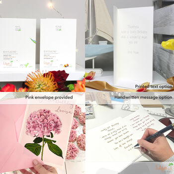 Personalised Hydrangea Age Birthday Card, 8 of 8