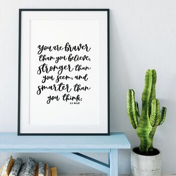 Calligraphy Inspirational Quote Print Set Of Three, 5 of 7