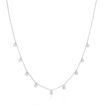 Frascati Sterling Silver Multi Disc Necklace, 3 of 4