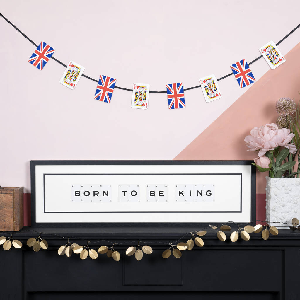King Charles Coronation Bunting By Vintage Playing Cards