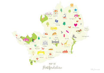 Personalised Hertfordshire Map: Add Favourite Places, 3 of 4