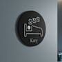 Bedroom Door Sign Raised Bed And Sleep Icon Design, thumbnail 1 of 4