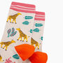 Giraffe Bamboo Socks In Cream, thumbnail 3 of 4