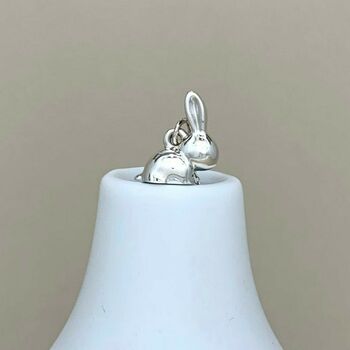 Personalised Sterling Silver Bunny Rabbit Necklace, 3 of 6