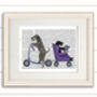 Schnauzer On Scooter, Book Print, Framed Or Unframed, thumbnail 6 of 7