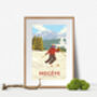 Megeve Ski Resort Switzerland Travel Poster Art Print, thumbnail 4 of 8