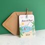 Ibiza Illustration Save The Date Luggage Tag, thumbnail 4 of 8
