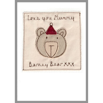 Personalised Bear Christmas Card For Her, Mum, Grandma, 2 of 11