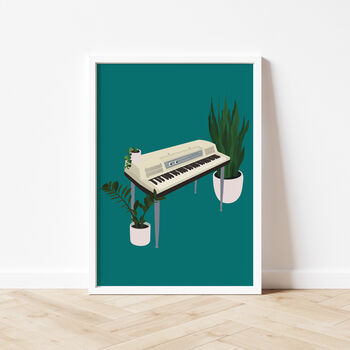 Electric Piano Houseplant Print | Music Poster, 9 of 10