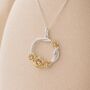 Personalised Sterling Silver Daffodil Wreath Necklace, thumbnail 2 of 6