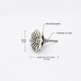 Monochrome Bloom Round Ceramic Knob, thumbnail 7 of 9