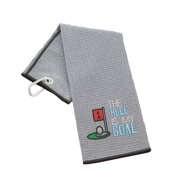 The Hole Is My Goal Novelty Golf Towel, 11 of 11