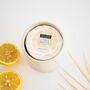 Lino Print Botanical Candle Pot With Refill Clotted Cream, thumbnail 3 of 7